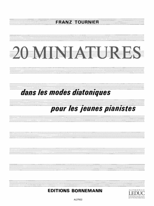 Book cover for 20 Miniatures (piano Solo)