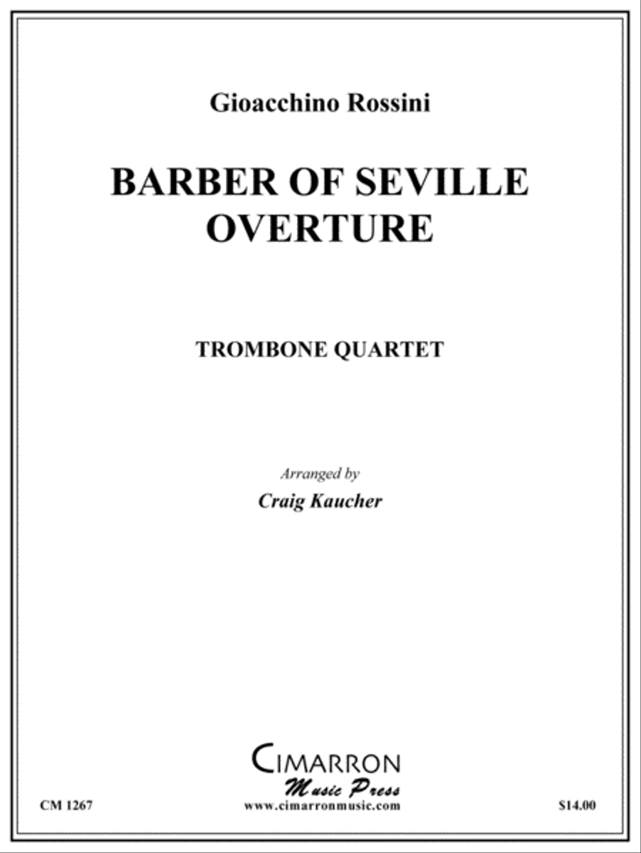 Barber of Seville Overture Trombone Quartet scores gallery preview page 1