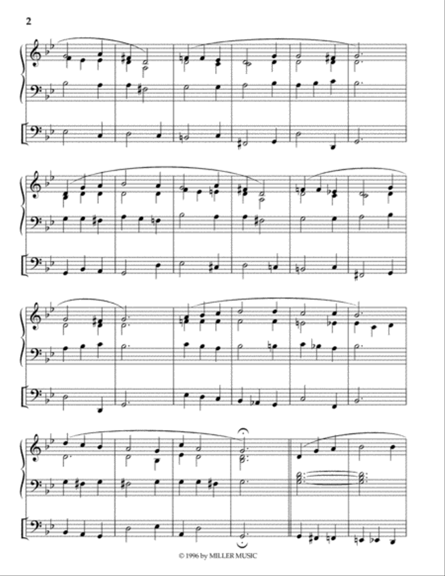 Wer Nun Den Lieben Gott Lasst Walten Organ Solo scores gallery preview page 2