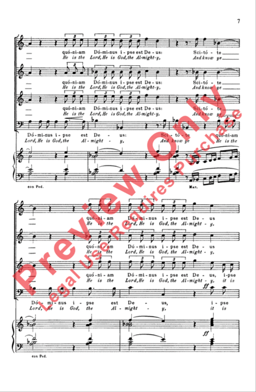 Jubilate Deo Omnis Terra (Psalm 99) 4-Part scores gallery preview page 7