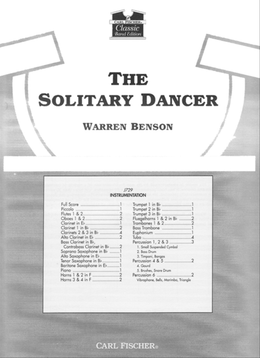 The Solitary Dancer Concert Band scores gallery preview page 1