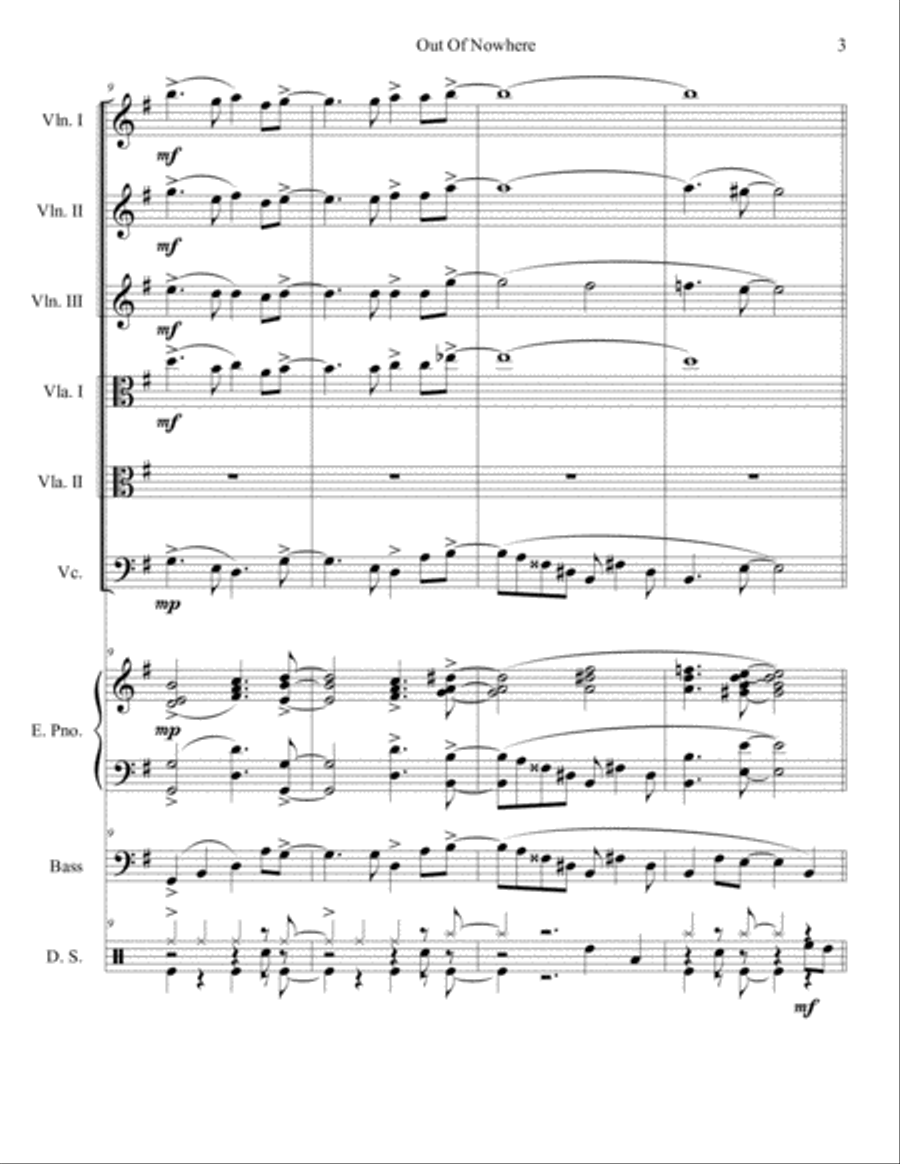 Out Of Nowhere Out Of Nowhere Set of Parts scores gallery preview page 3