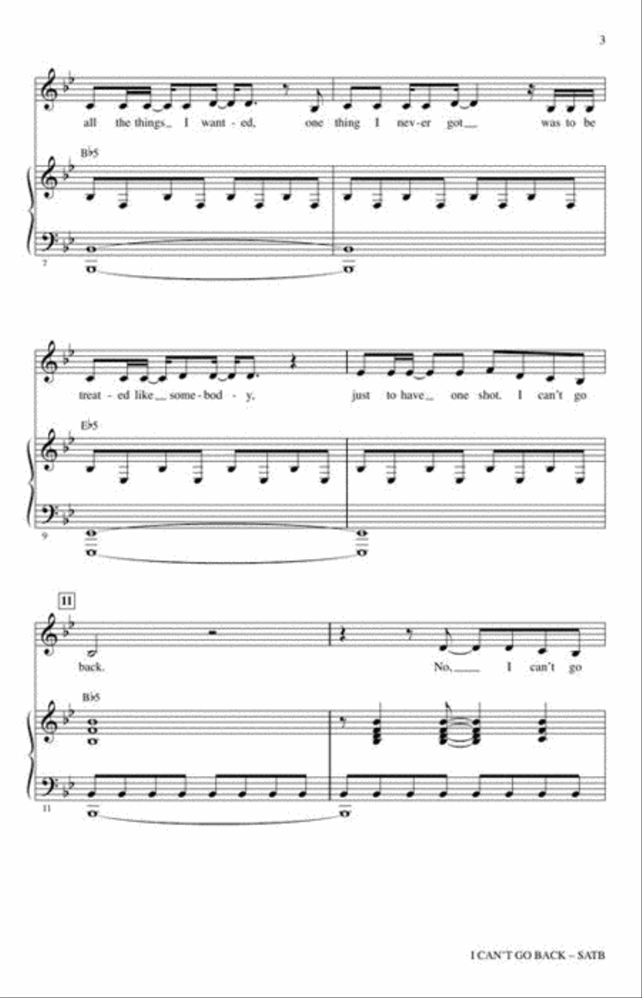 I Can't Go Back I Can't Go Back 4-Part scores gallery preview page 4