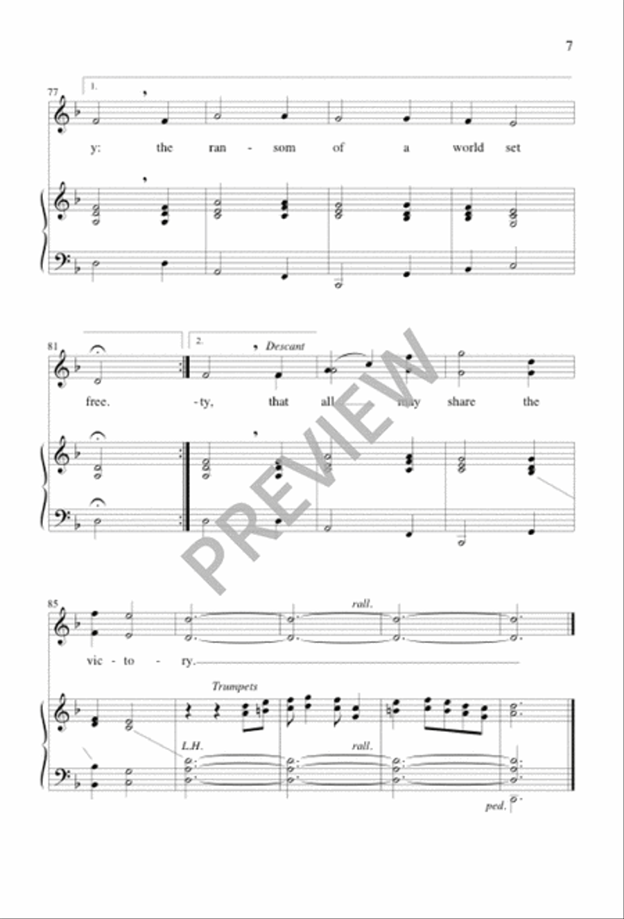The Royal Banners of Our King Unison Choir scores gallery preview page 8
