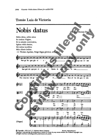 Nobis datus (Given for us)