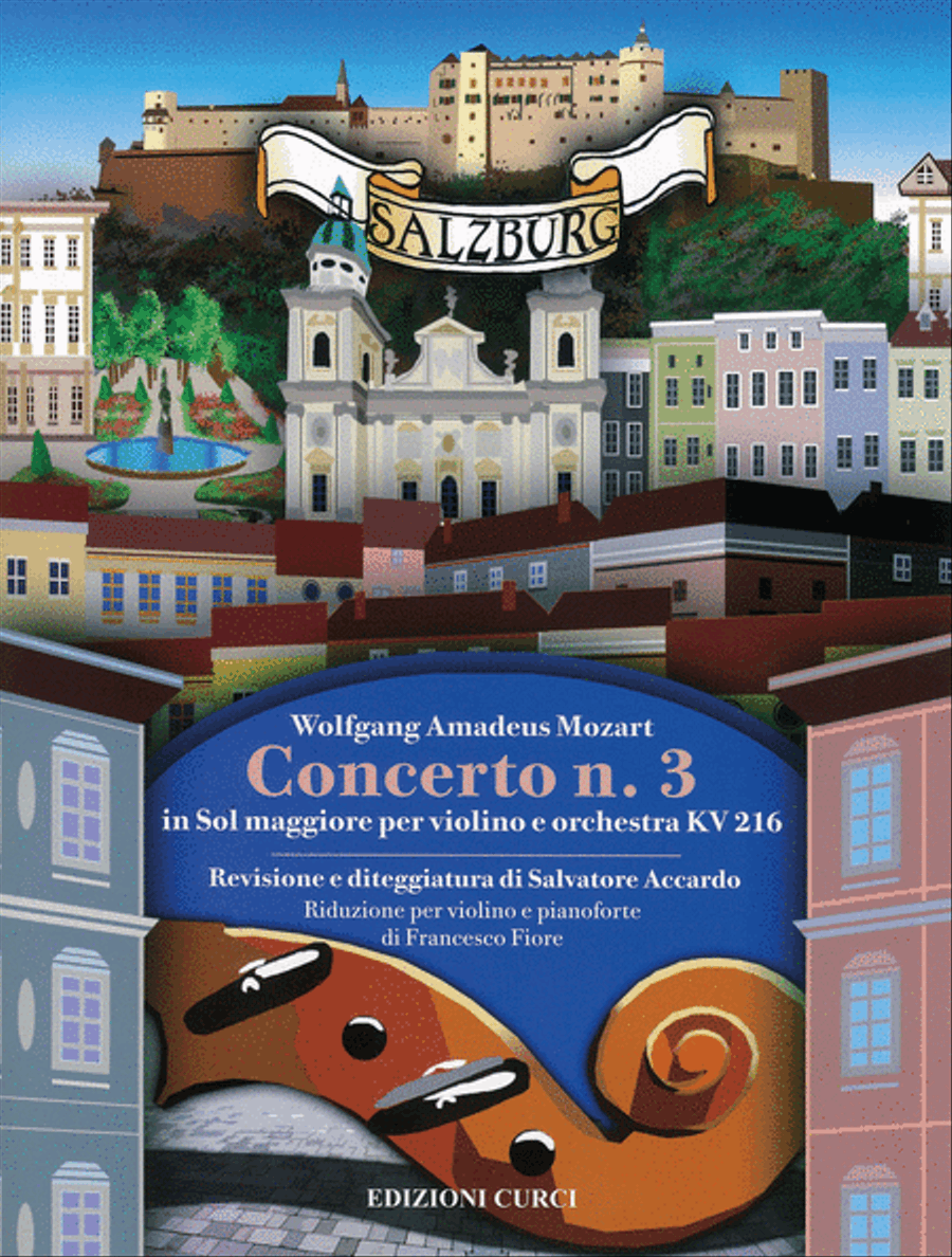 Concerto n. 3 in Sol maggiore per violino e orchestra KV216 Orchestra scores gallery preview page 1