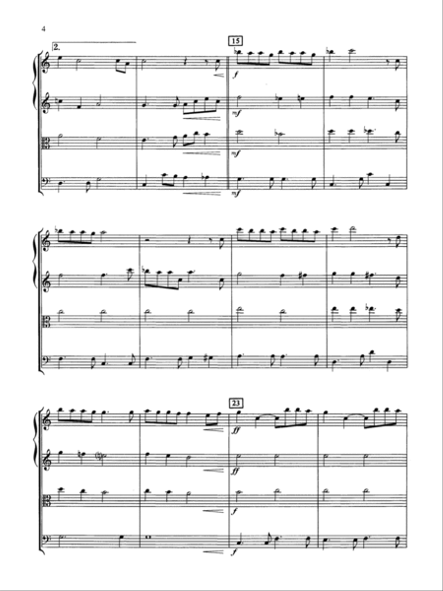 Popular Yuletide Favorites: Score String Quartet scores gallery preview page 4