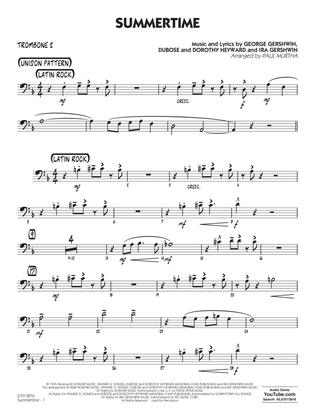 Summertime (arr. Paul Murtha) - Trombone 2