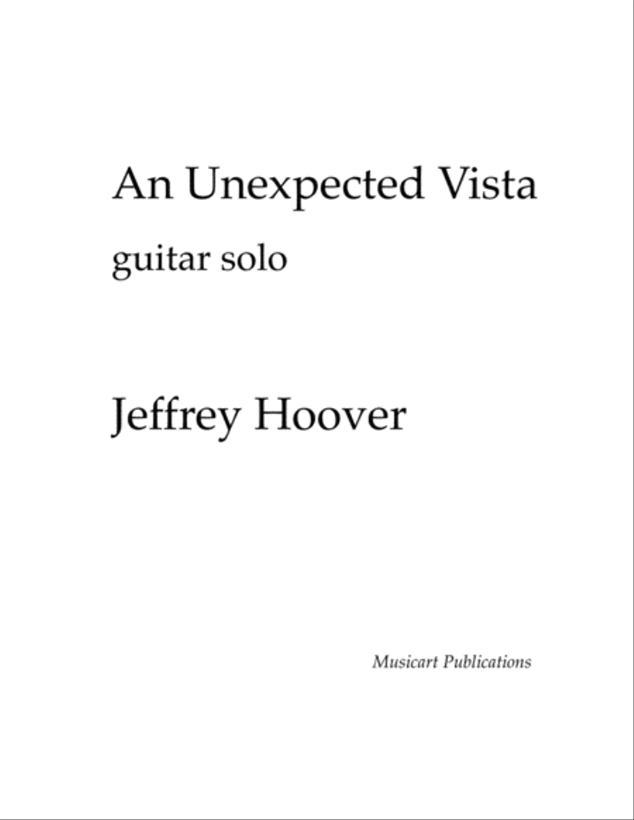 An Unexpected Vista (guitar) Classical Guitar scores gallery preview page 1