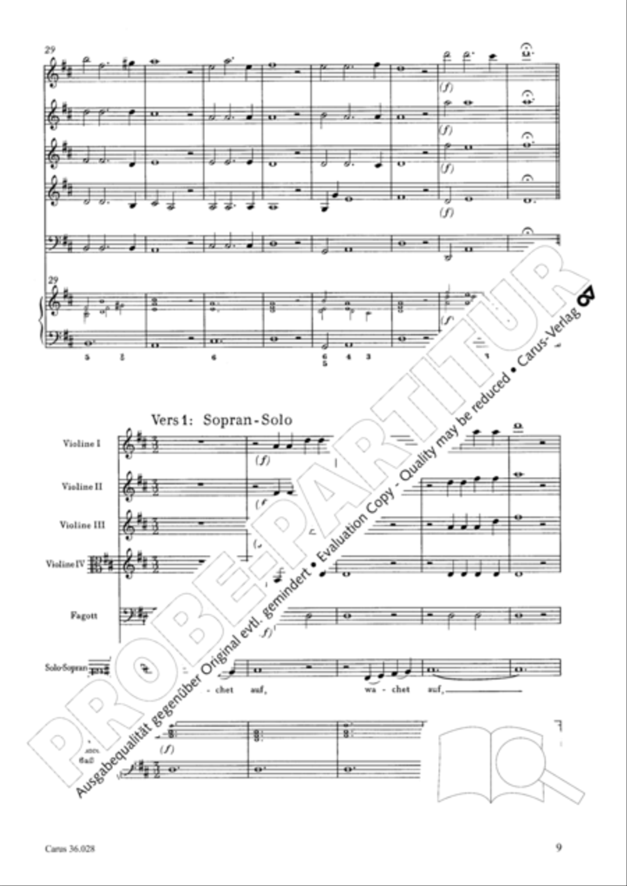 Wake, o wake and hear the voices 3-Part scores gallery preview page 9