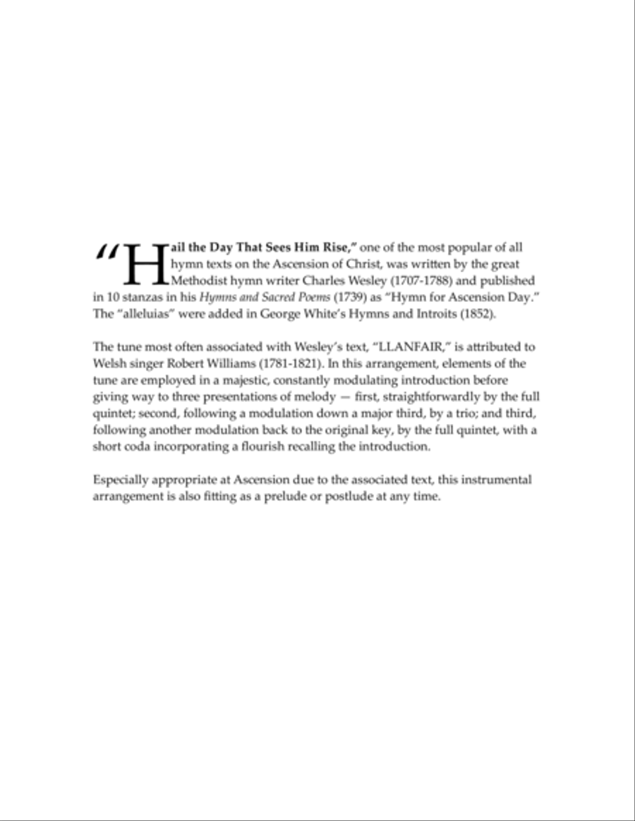 Hail the Day That Sees Him Rise - brass quintet Brass Quintet scores gallery preview page 2