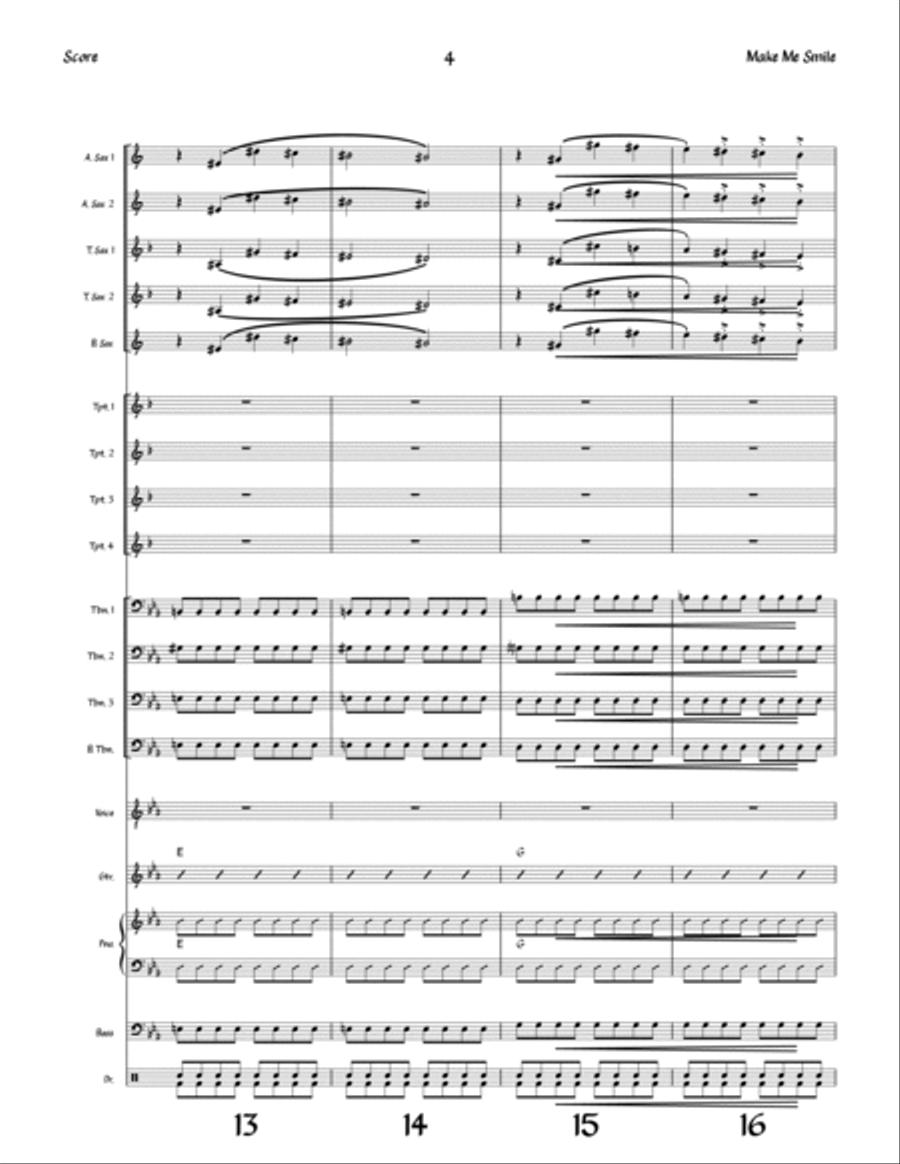 Make Me Smile Jazz Ensemble scores gallery preview page 4