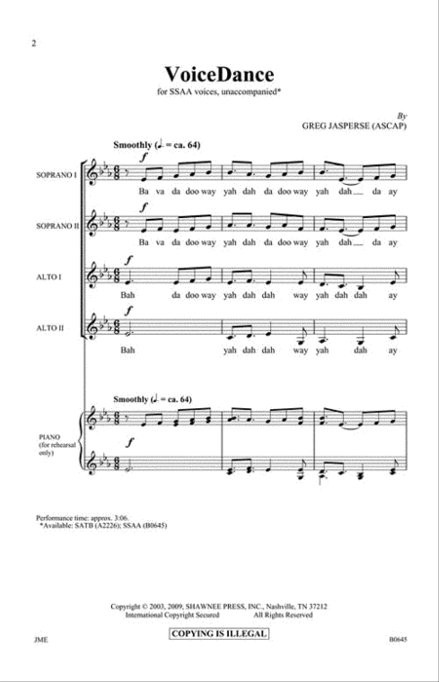 VoiceDance VoiceDance SSAA scores gallery preview page 2