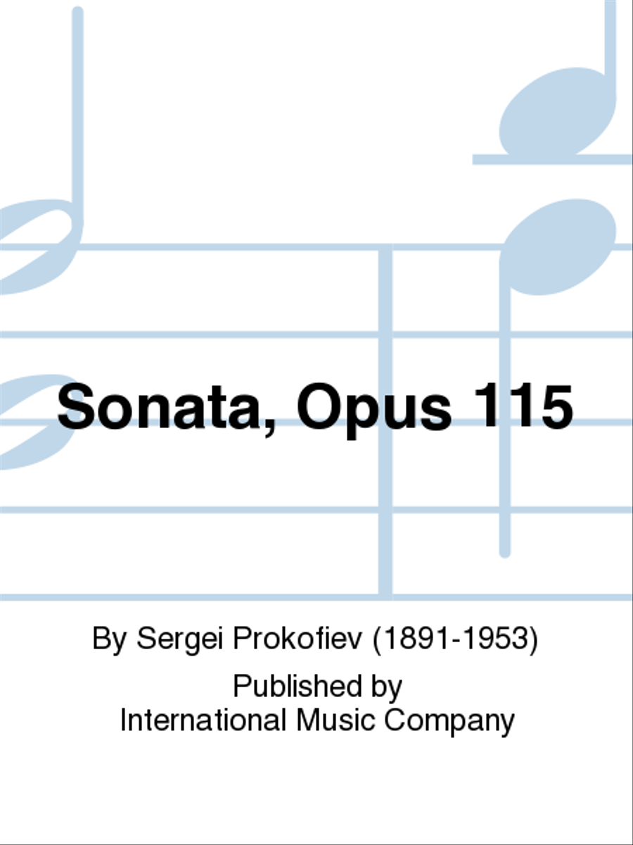 Sonata, Opus 115 Violin Solo scores gallery preview page 1