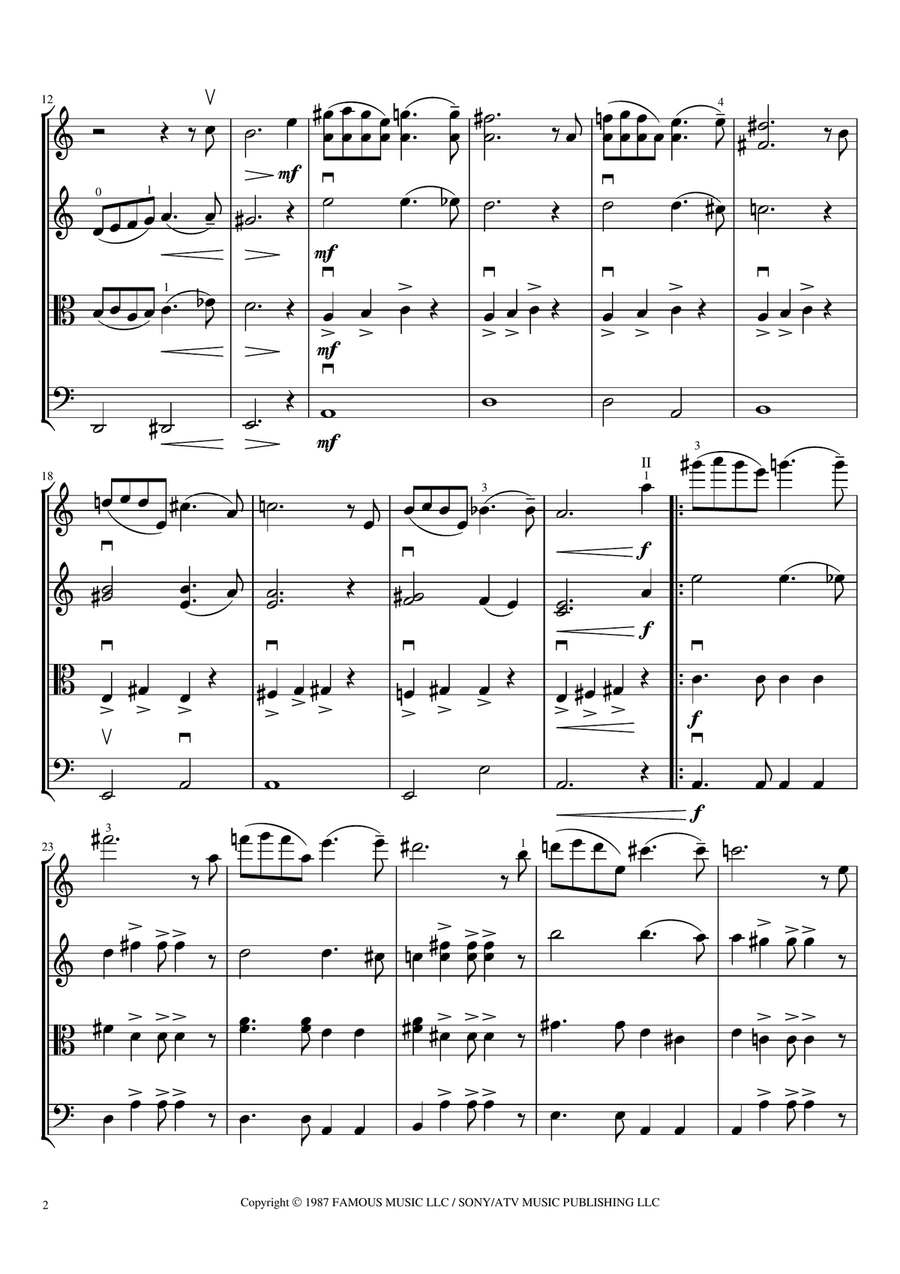 The Untouchables - Main Title String Quartet scores gallery preview page 4