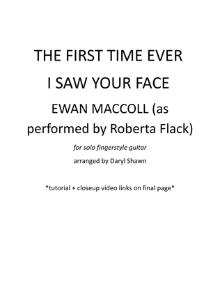 Book cover for The First Time Ever I Saw Your Face
