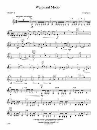 Westward Motion: 2nd Violin