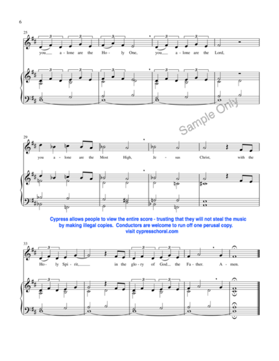 Mass Of St Mary's 4-Part scores gallery preview page 11