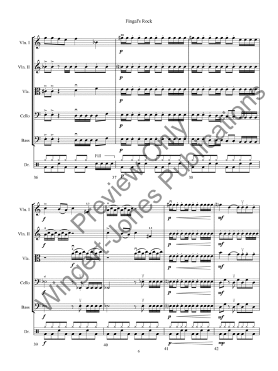 Fingal's Rock String Orchestra scores gallery preview page 9