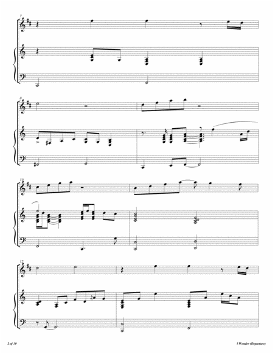 I Wonder Trumpet Solo scores gallery preview page 3