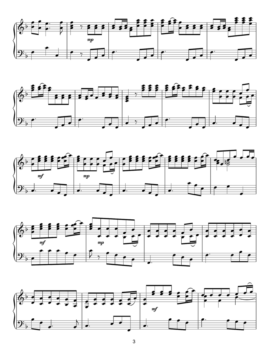 Allegro (from The Water Music Suite) Piano Solo scores gallery preview page 3