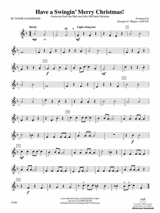 Have a Swingin' Merry Christmas!: B-flat Tenor Saxophone