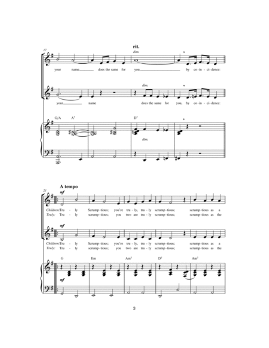 Truly Scrumptious (from Chitty Chitty Bang Bang) Choir scores gallery preview page 3