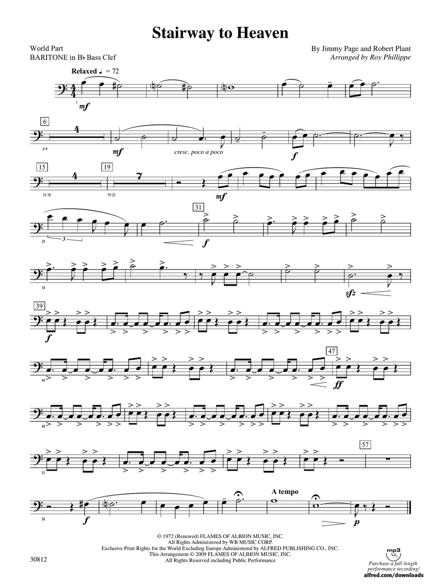 Stairway to Heaven: (World Part) B-flat Baritone B.C.