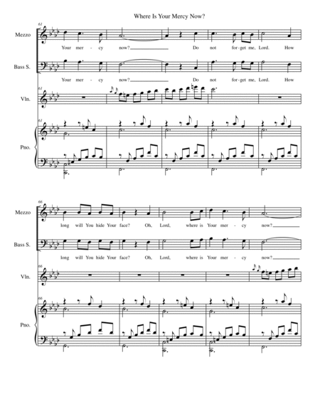 Where Is Your Mercy Now? (Solos and SATB) image number null