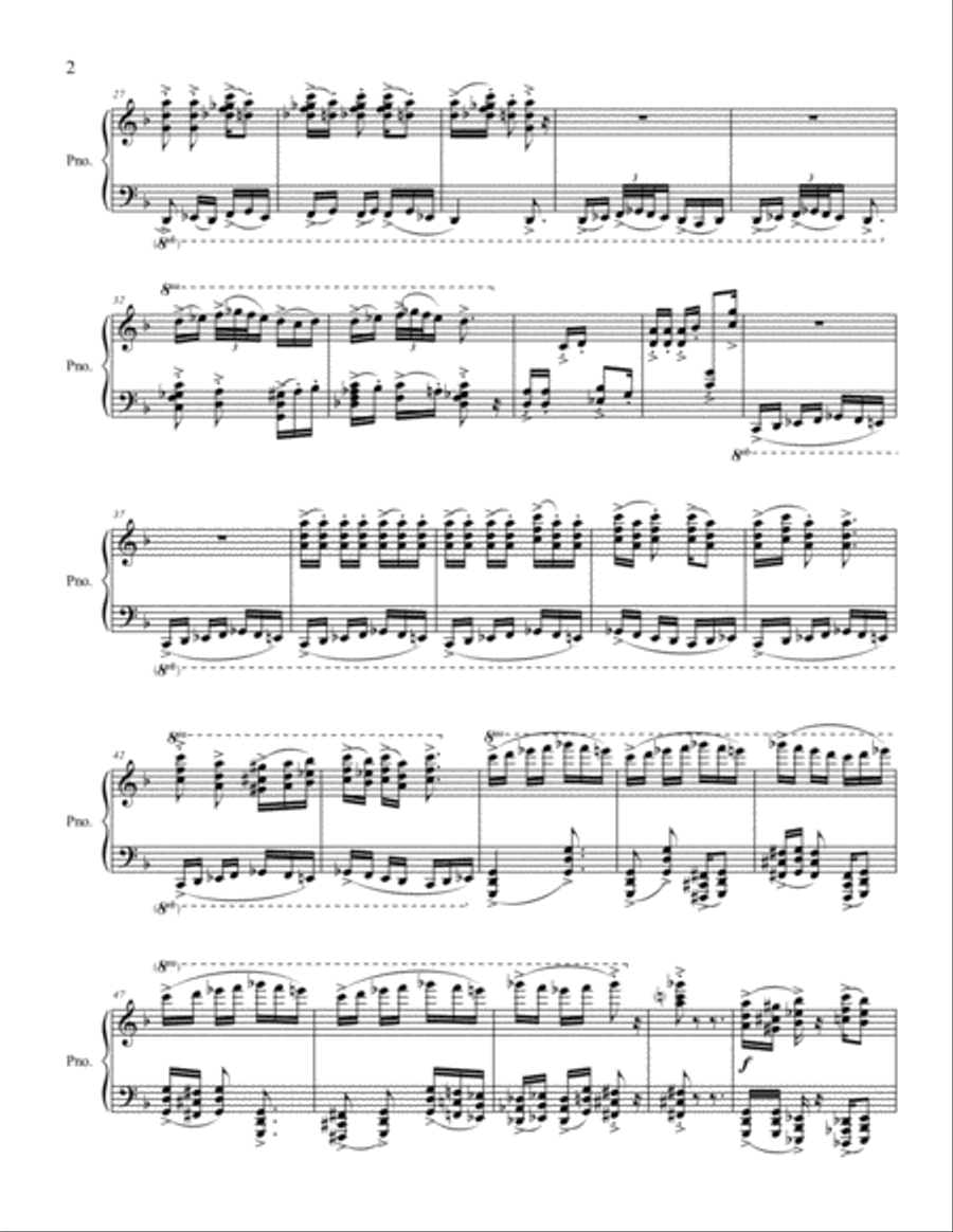 Toccata for piano solo Piano Solo scores gallery preview page 4