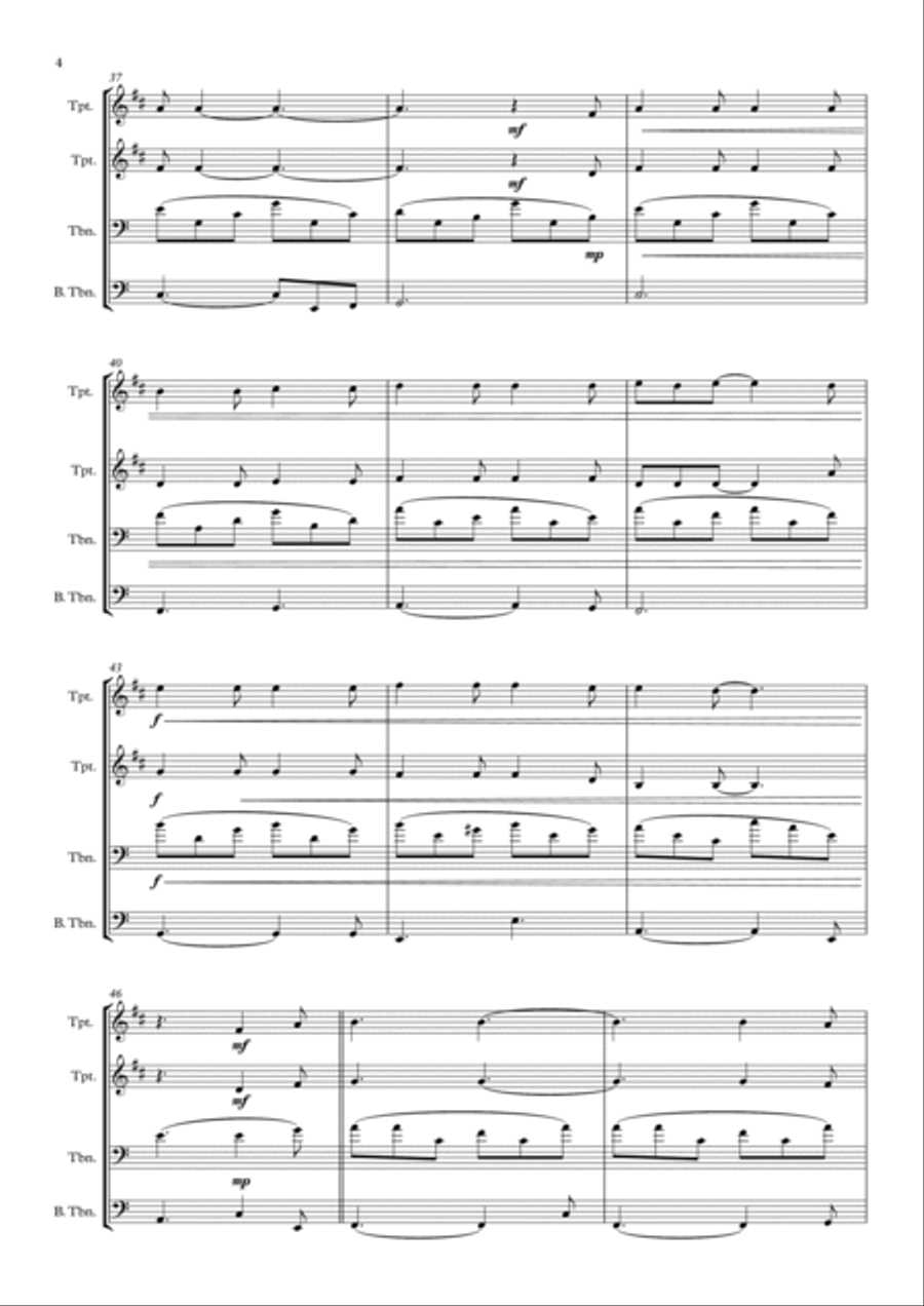 Hallelujah Brass Ensemble scores gallery preview page 4