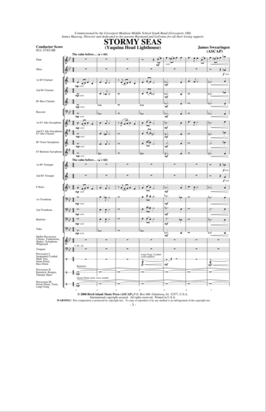 Stormy Seas Concert Band scores gallery preview page 2