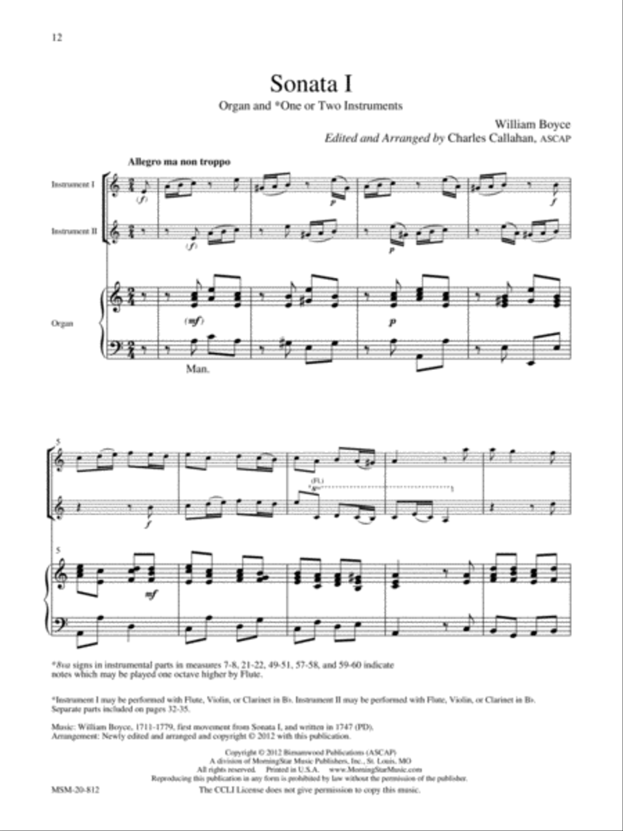 Organ Plus! Five Pieces for Organ + 1 or 2 Instruments, Volume 3 image number null