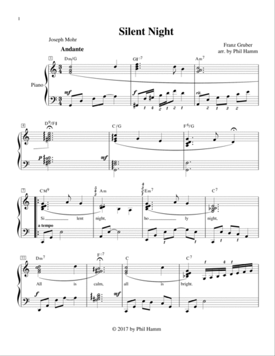 Silent Night Small Ensemble scores gallery preview page 2