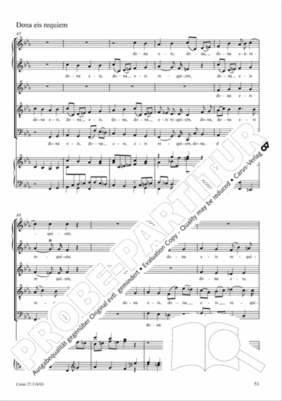 Requiem in F minor SSATB scores gallery preview page 52