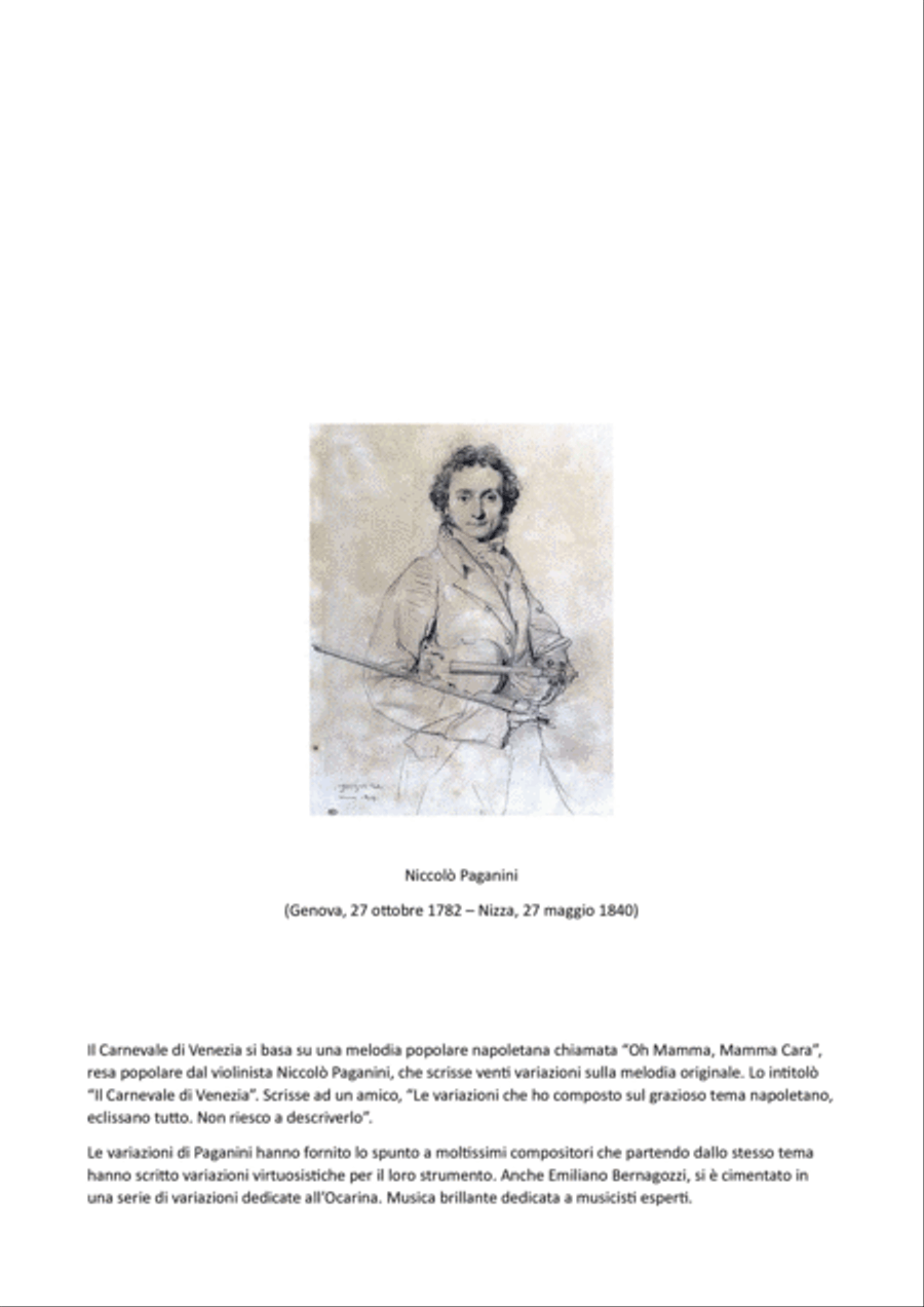 Carnevale di Venezia ocarina scores gallery preview page 3