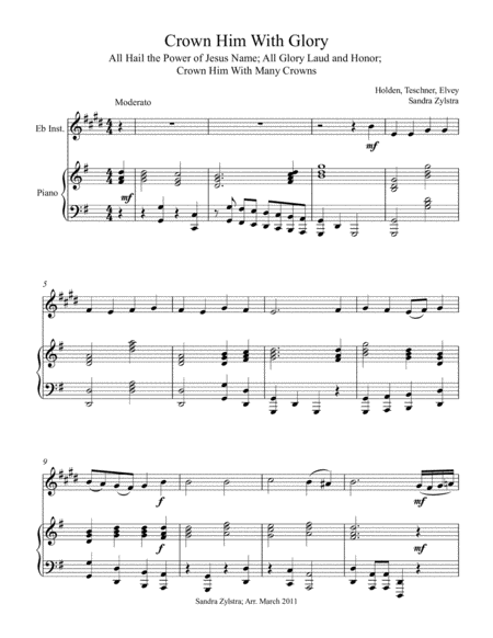 Crown Him With Glory (treble Eb instrument solo) image number null