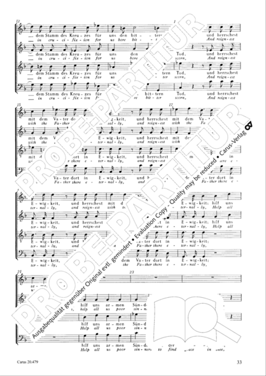 St. Matthew Passion (Matthaus-Passion) 4-Part scores gallery preview page 40