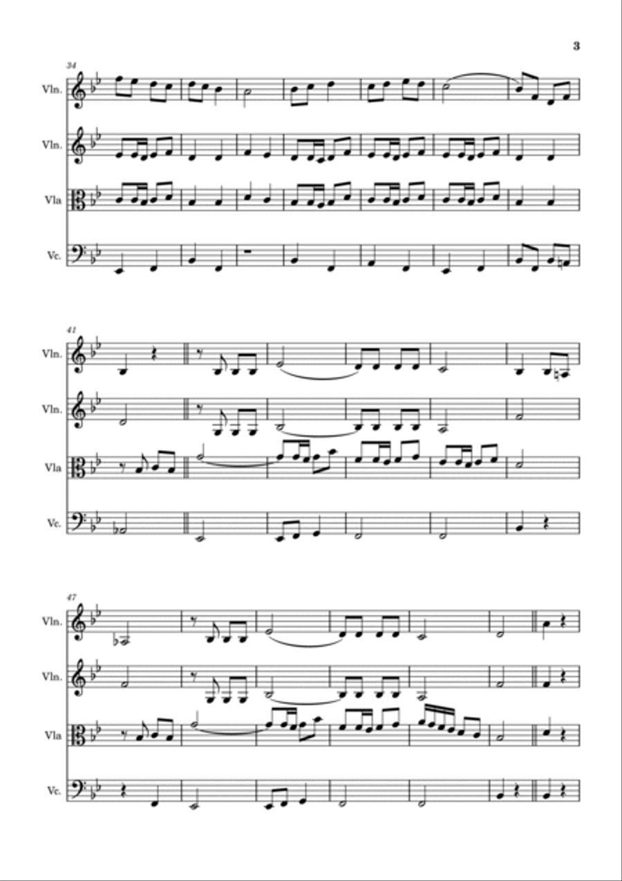 Alecrim (Rosemary) String Quartet scores gallery preview page 4