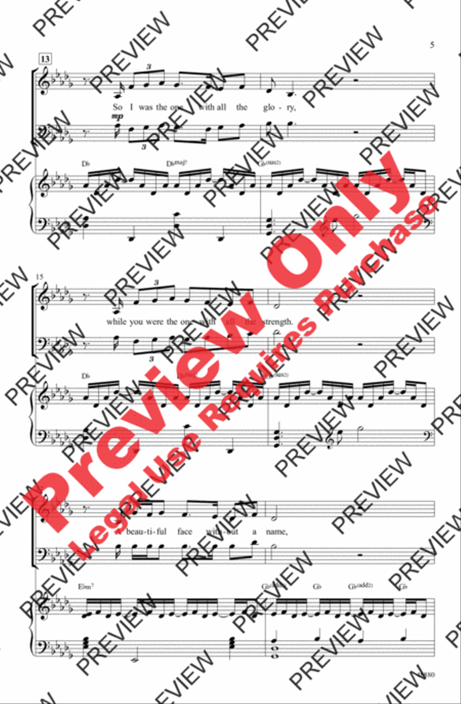 The Wind Beneath My Wings 4-Part scores gallery preview page 4