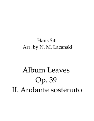 Book cover for Album Leaves Op. 39 II. Andante sostenuto