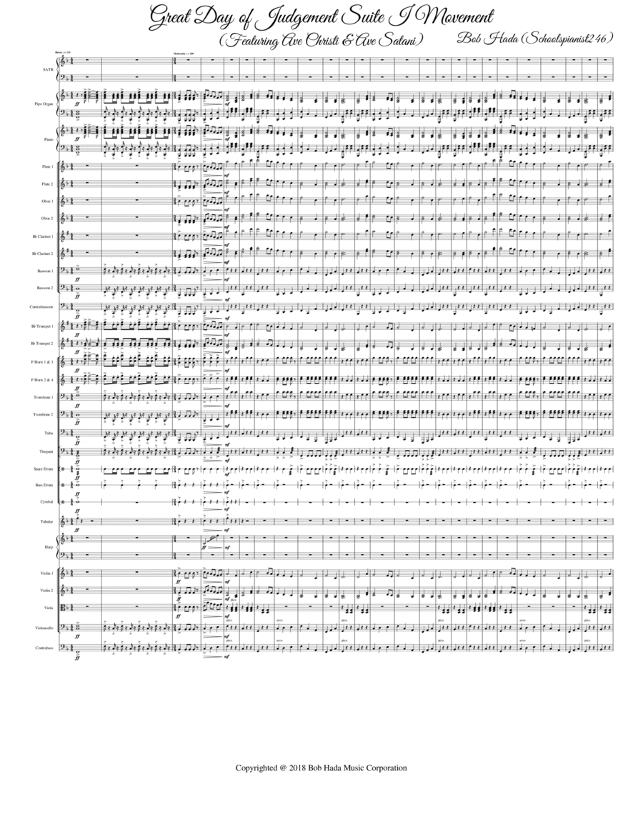 Great Day of Judgement Suite I Movement - The Day of Apocalypse Full Orchestra scores gallery preview page 1