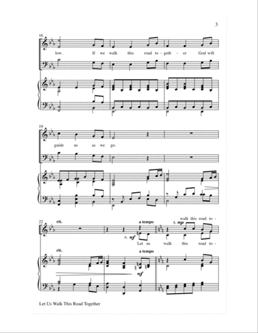 Let Us Walk This Road Together 3-Part scores gallery preview page 4