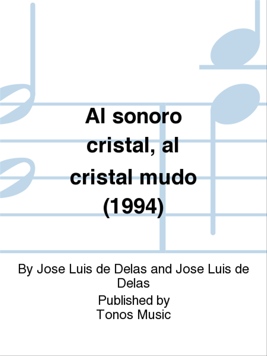 Al sonoro cristal, al cristal mudo (1994) Orchestra scores gallery preview page 1