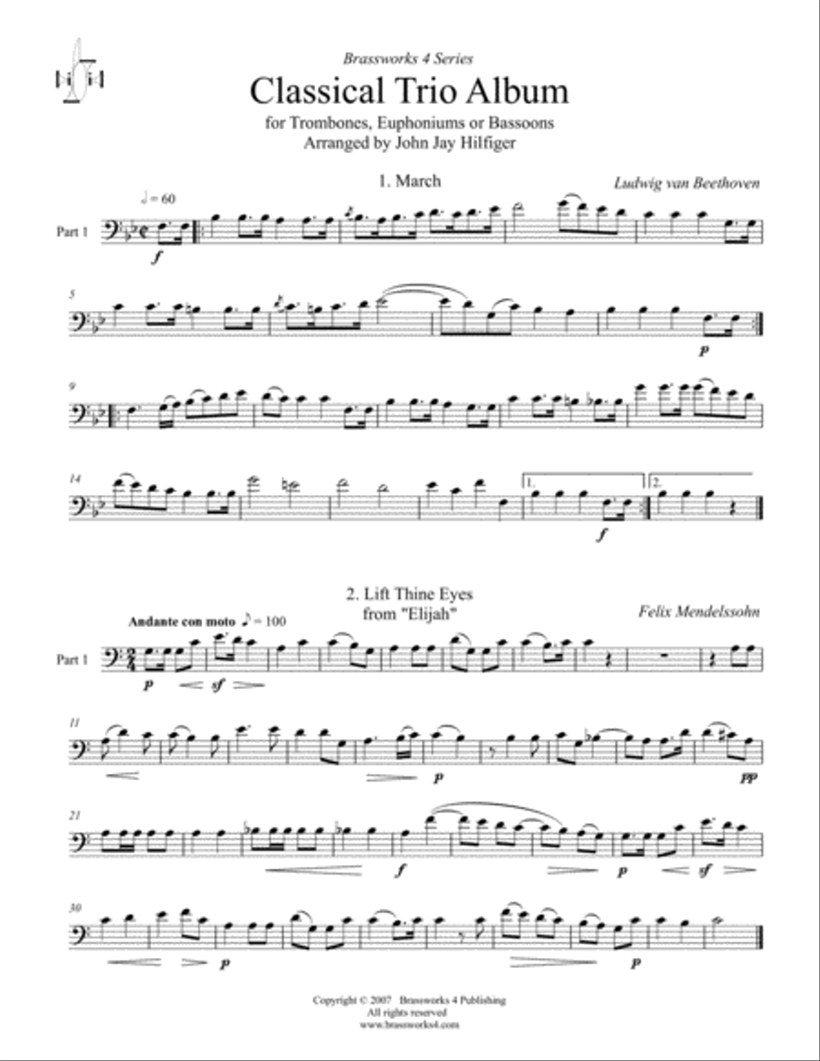 Classical Trio Album Trombone Trio scores gallery preview page 6