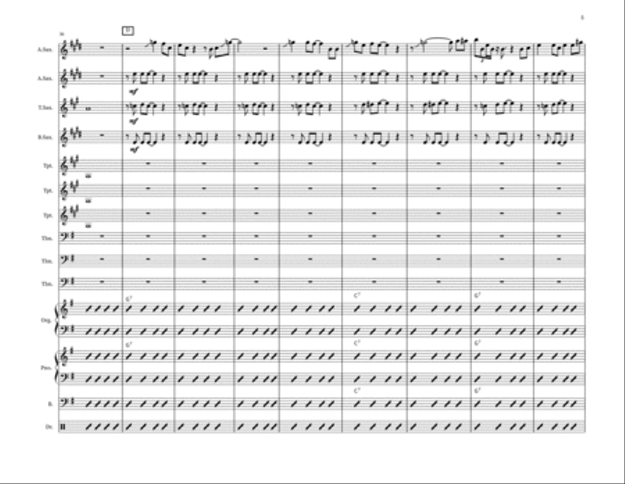Blues For New Orleans Jazz Ensemble scores gallery preview page 5