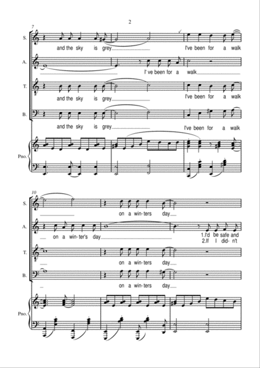California Dreamin' 4-Part scores gallery preview page 3