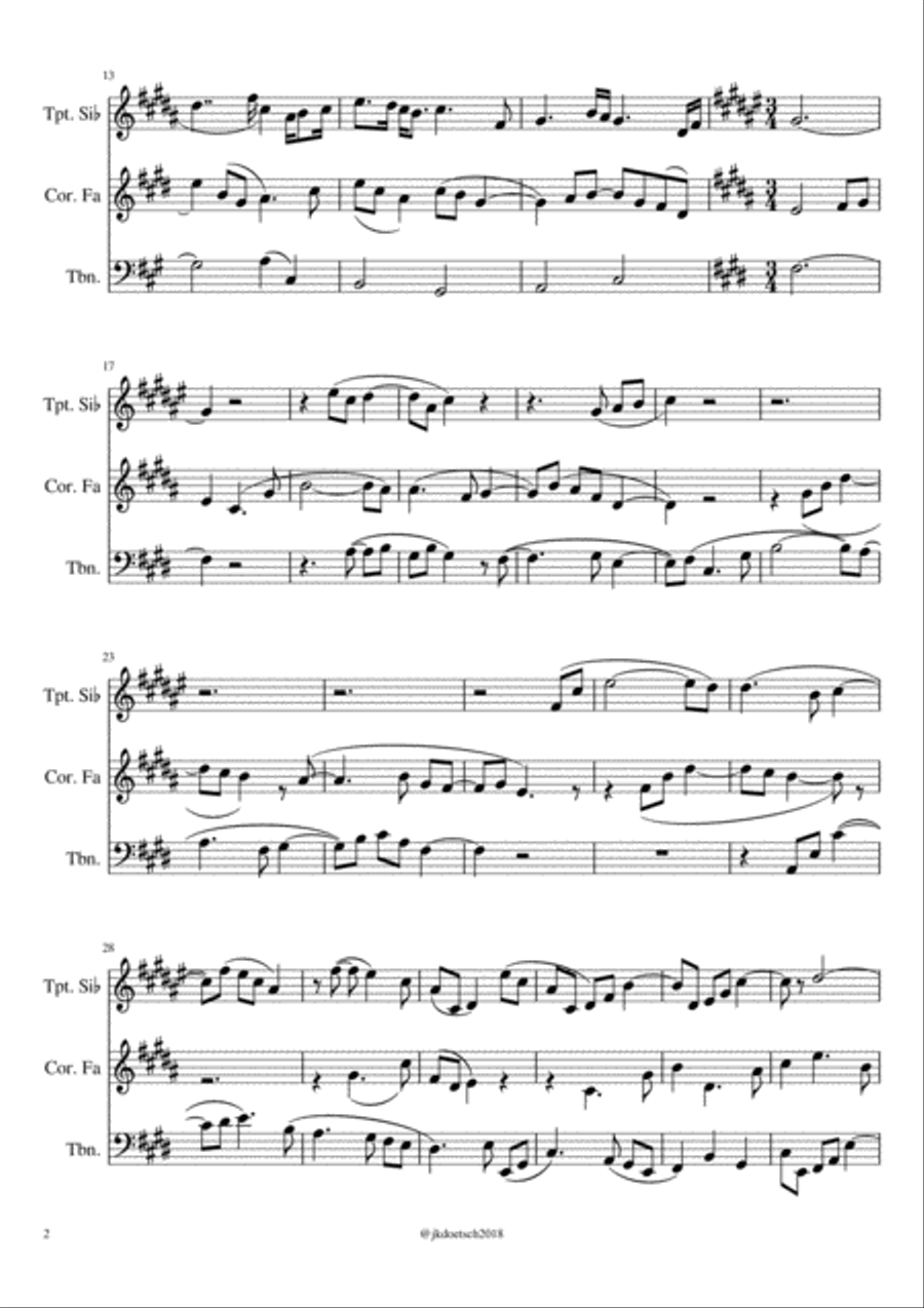 INVENCÓN PARA TROMPETA, CORNO Y TROMBÓN Small Ensemble scores gallery preview page 2
