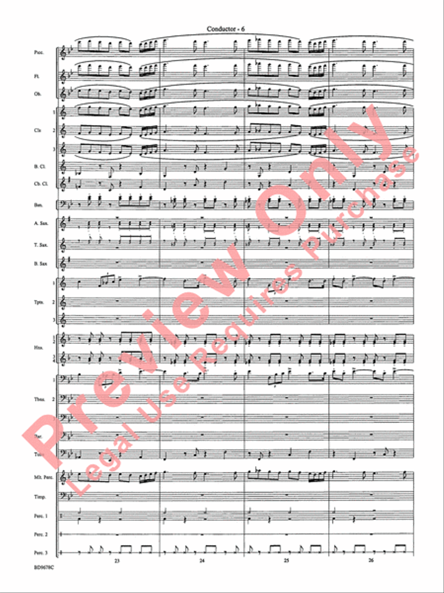 Through the Vulcan's Eye Concert Band scores gallery preview page 9