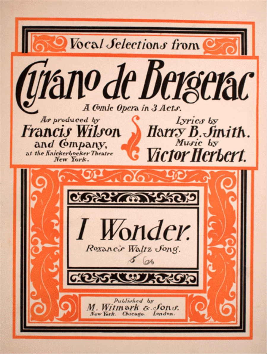 I Wonder. Waltz Song From Cyrano de Bergerac Voice scores gallery preview page 1